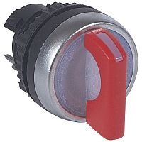 Переключатель - Osmoz - для комплектации - с подсветкой - 2 положения с фиксацией - 90° - красный | код 024041 |  Legrand